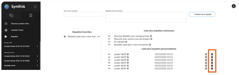 page compte rendu creation
